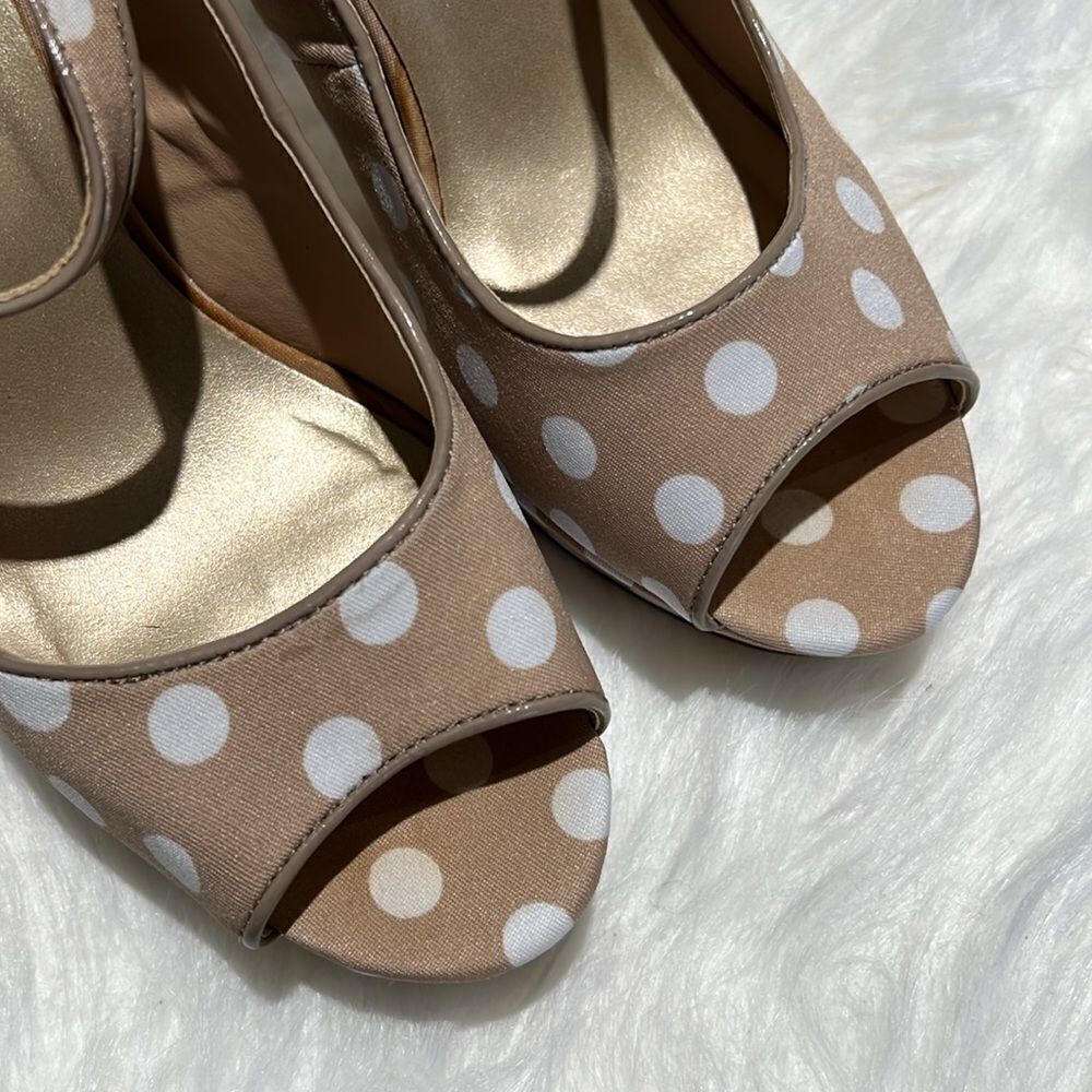 Madden Girl "Lyon" Polka Dot‎ Peep Toe Pumps. Size 8.5.  B72 - Picture 9 of 11